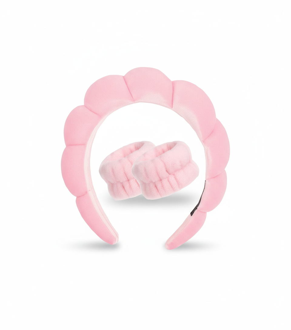 Diadema + muñequera Skincare Microfibra